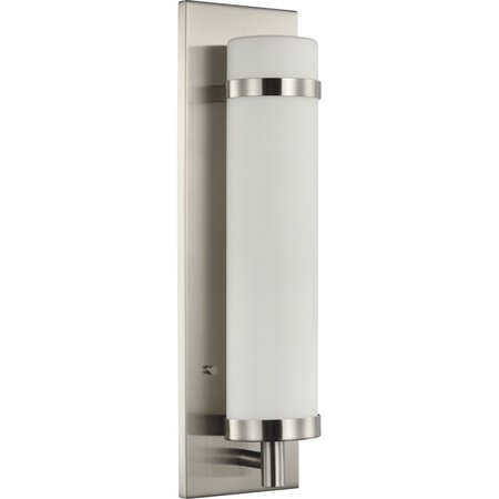 PROGRESS LIGHTING Hartwick Collection Brushed Nickel One-Light Wall Sconce P710088-009
